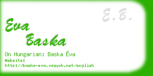 eva baska business card